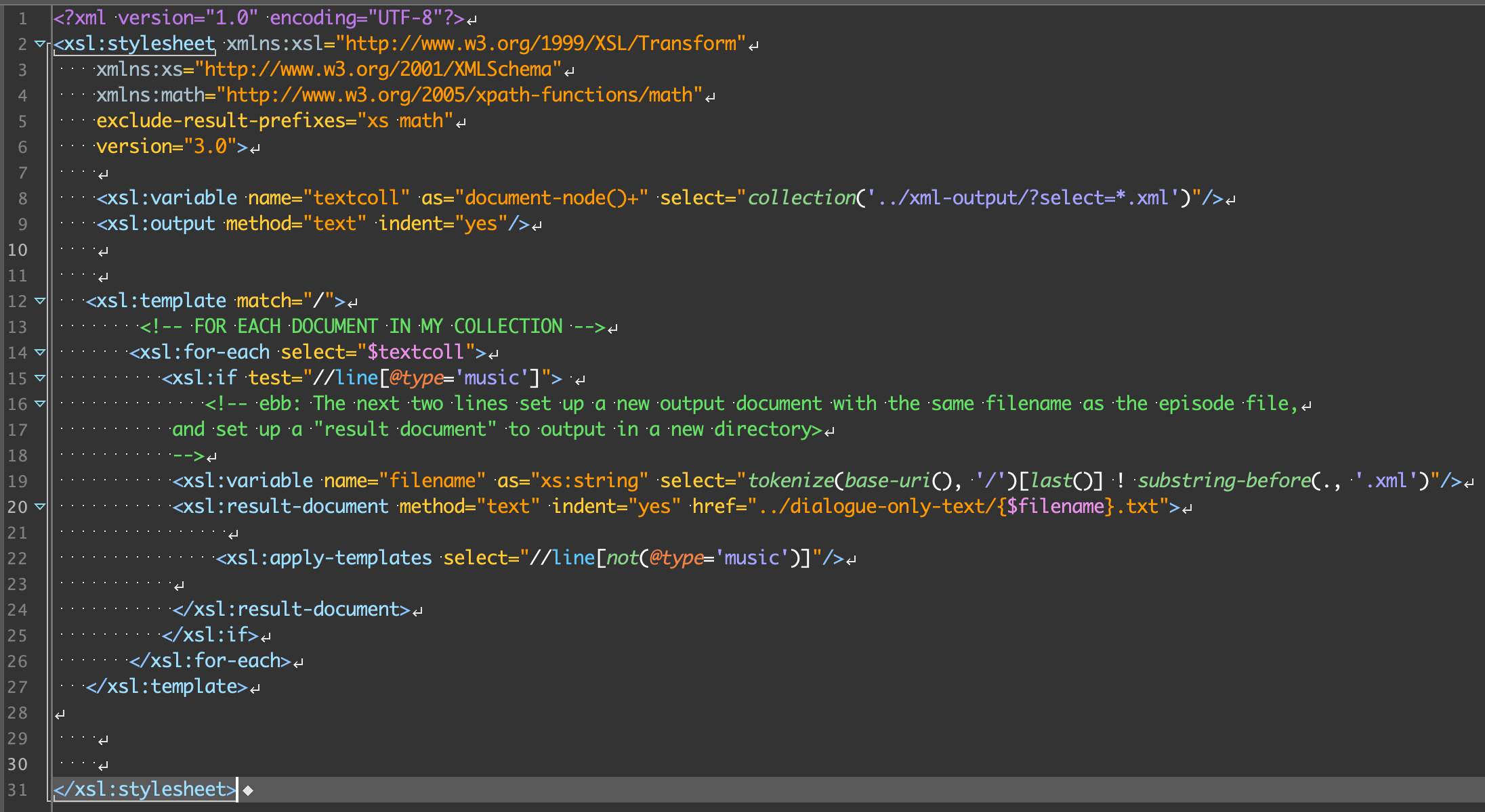 Music Only XSLT